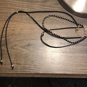 Black & Gold Layered Necklace